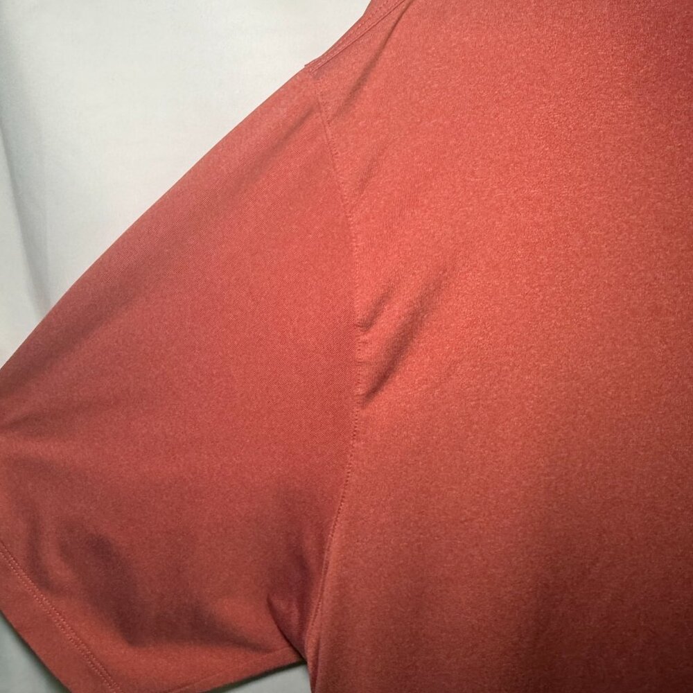 XXL Rust/Burnt Orange Matte Grey Three Button Golfing Shirt - Picture 5 of 6